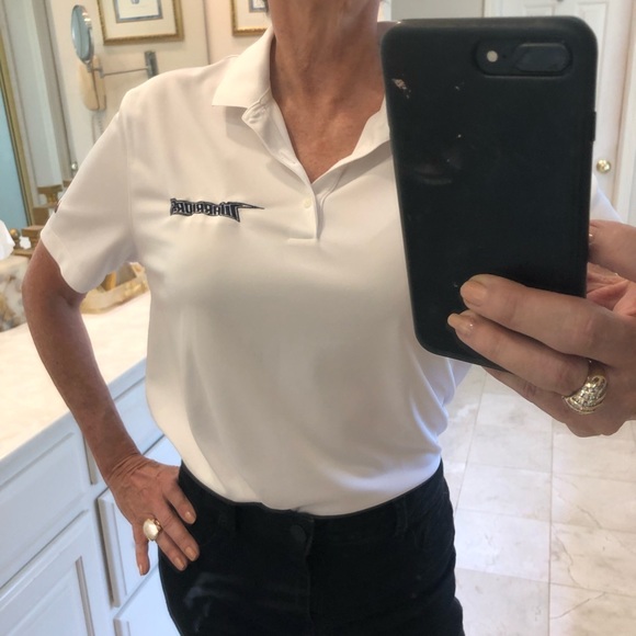 FREE with purchase: Nike Golf Dri-Fit polo shirt, Warriors, white Sz M - Picture 5 of 11